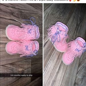 Baby girl Hand Crochet Moccasins
